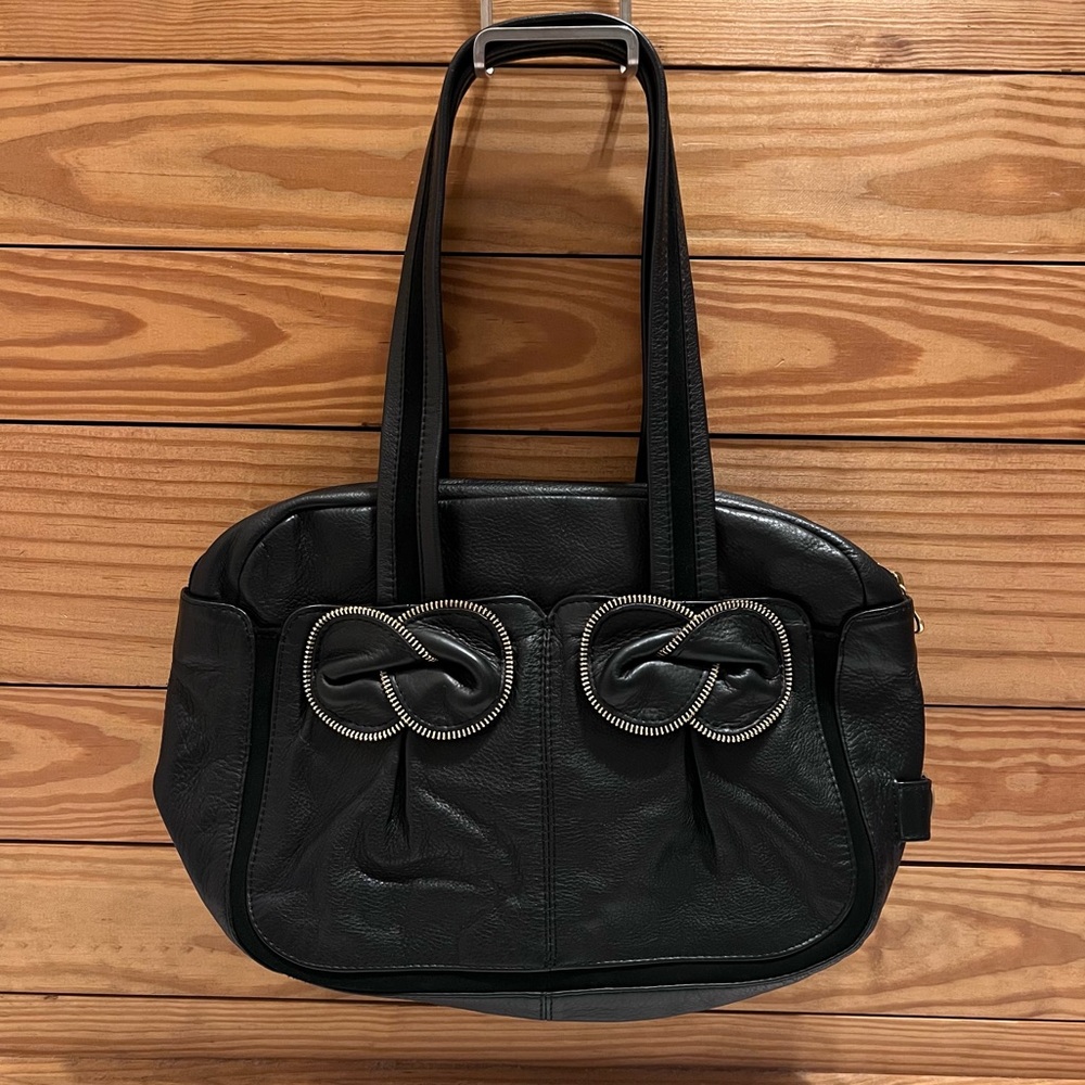 See by Chloe Marti zipper bow handbag black